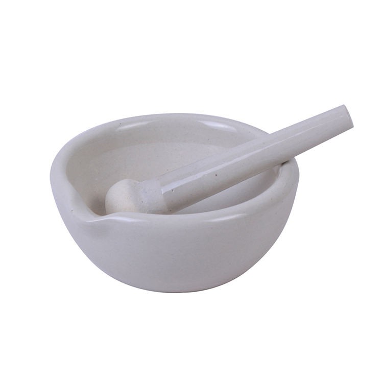 White Ceramic Chemistry Mortar White Ceramic Chemistry Mortar